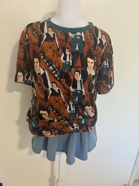 Star Wars Cakeworthy Han Solo Chewbacca short sleeve t 🤎
size large